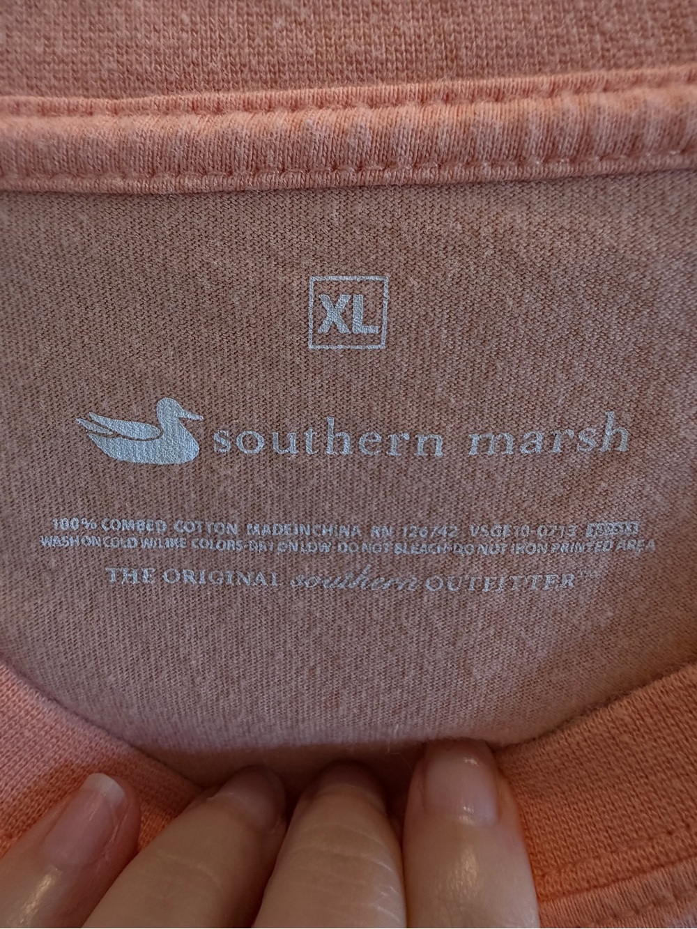 Southern Marsh Coral Pocket Tee XL - Picture 3 of 3